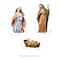 Glitzhome® 16" Oversized Nativity Figurine Set
